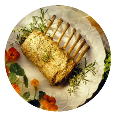 Provence-flavoured rack of lamb