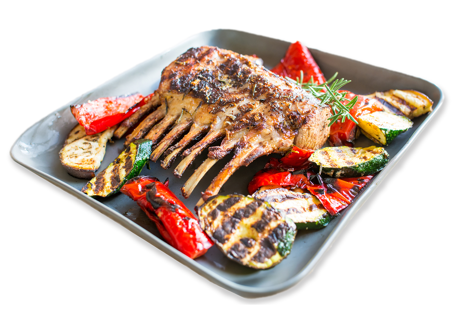 Quebec rack of lamb grilled with herbs