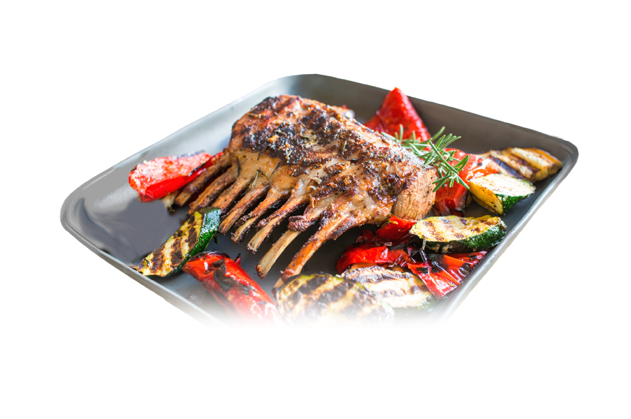 Quebec rack of lamb grilled with herbs